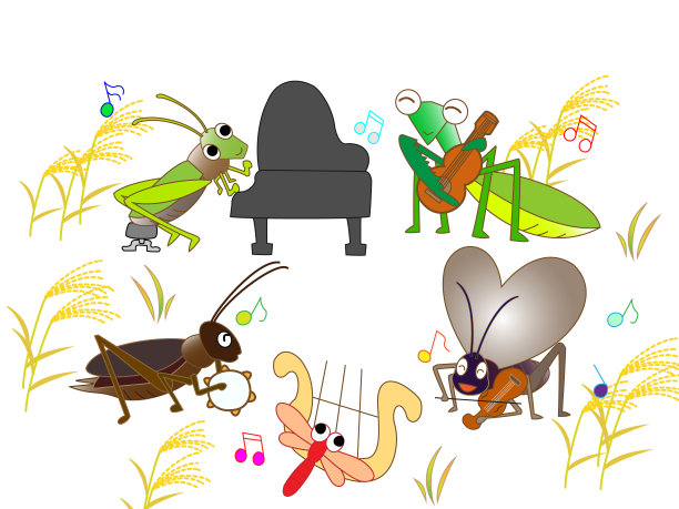 秋天的音乐动物图片下载