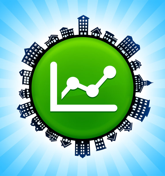 虚线图农村城市景观天际线背景图片下载