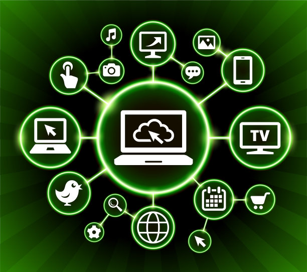 笔记本电脑云计算互联网通信技术暗按钮背景图片下载