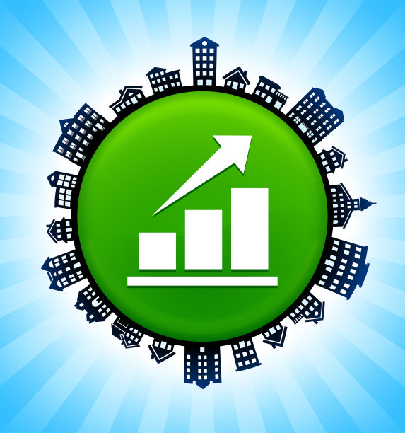 股票市场的农村城市景观天际线背景图片下载