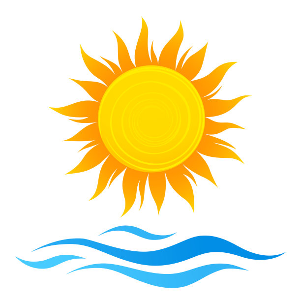 太阳和波图片下载