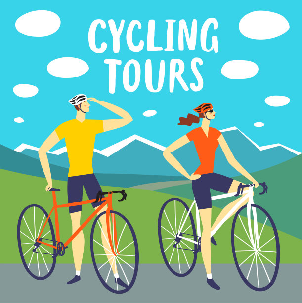 骑自行车游览插图图片下载