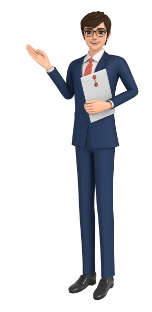 3D插图字符-一个商人指导你图片下载