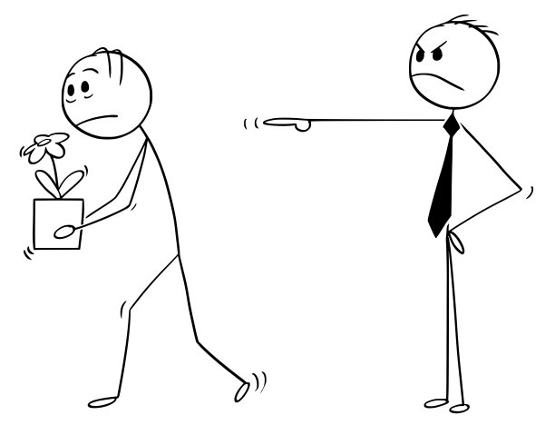 卡通商人，雇员或工人被解雇的工作图片下载