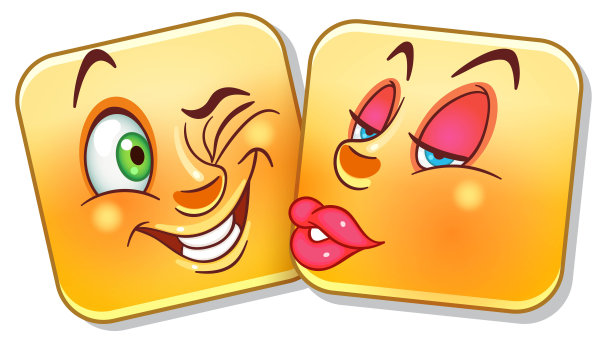 可爱的吻表情符号图片下载