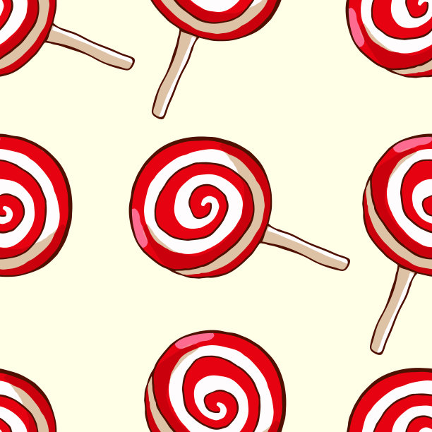 甜蜜的棒棒糖无缝图案图片下载
