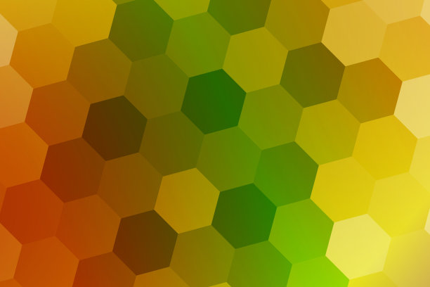 六边形的多色背景。几何图案。向量图片下载