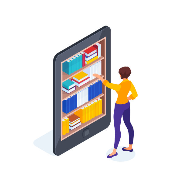 电子书的等距概念。图片下载