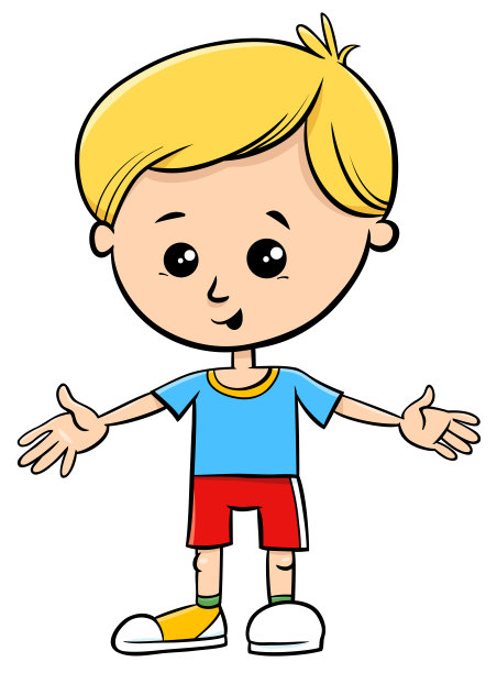 可爱的小男孩卡通儿童角色图片下载
