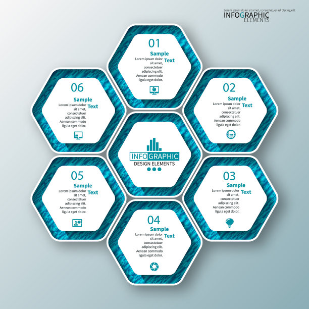 摘要三维纸张信息图图片下载