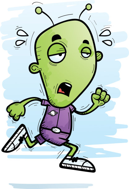 疲惫的卡通外星人图片下载