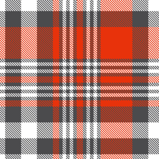 无缝格子格子图案在红色，白色和灰色。图片下载