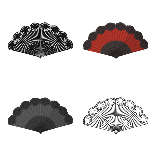 弗拉明戈球迷图标在卡通风格孤立的白色背景。西班牙国家符号股票网络矢量插图。图片下载