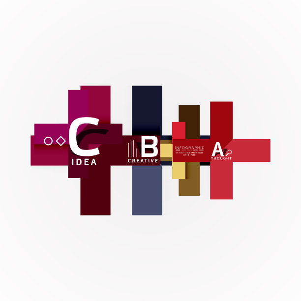 矢量信息图选项横幅，纸张样式设计图片下载