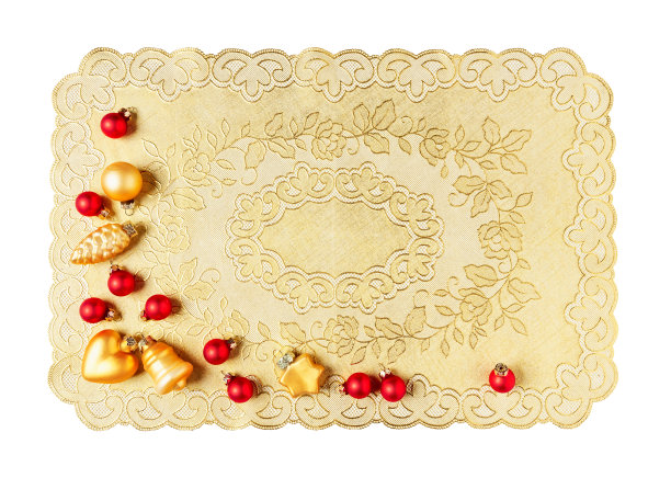 圣诞背景与古董桌垫和小玩意图片下载