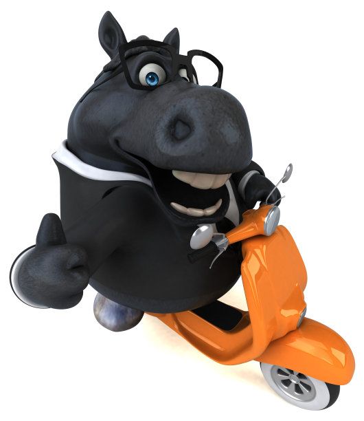 有趣的马- 3D插图图片下载