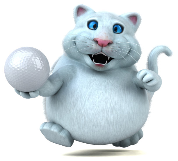 有趣的猫- 3D插图图片下载