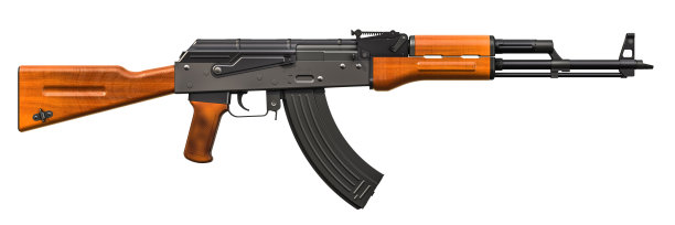 突击步枪，3D渲染，白色背景图片下载