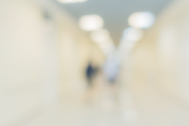 模糊图像背景的走廊办公室医院走道图片下载