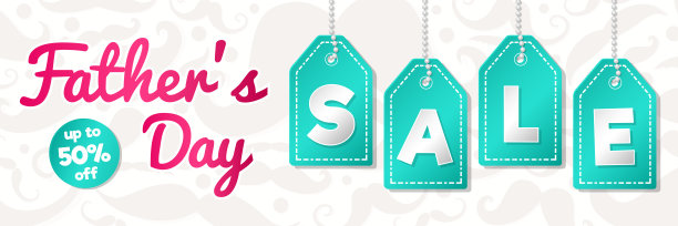 父亲节促销横幅的概念。向量。图片下载