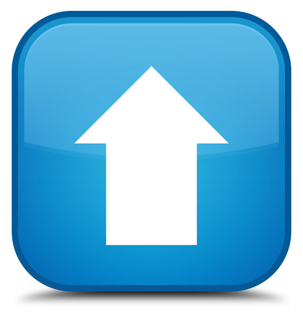 上传箭头图标特殊青蓝方框按钮图片下载