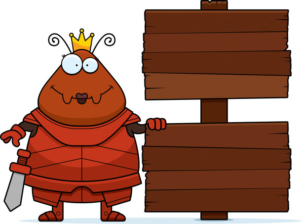 卡通蚂蚁女王盔甲标志图片下载