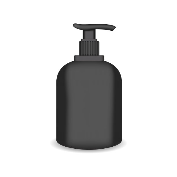 白色光滑的塑料瓶，用于洗发水，沐浴露，乳液，身体乳，沐浴泡沫。现实的包装模型模板。前视图。矢量图图片下载