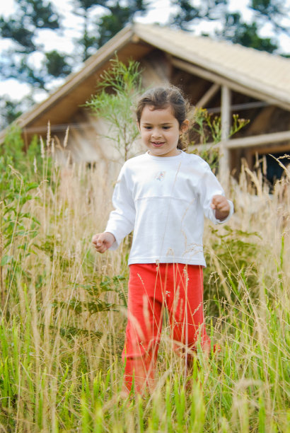 孩子们在位于圣卡塔琳娜山脉的乌鲁比奇森林里玩耍图片下载