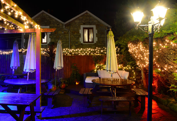 照明花园座位和照明图片下载