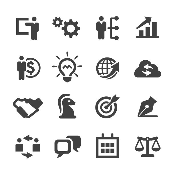 商业策略图标集-最小系列图片下载