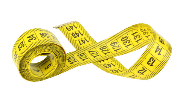 黄色卷尺孤立在白色背景上图片下载