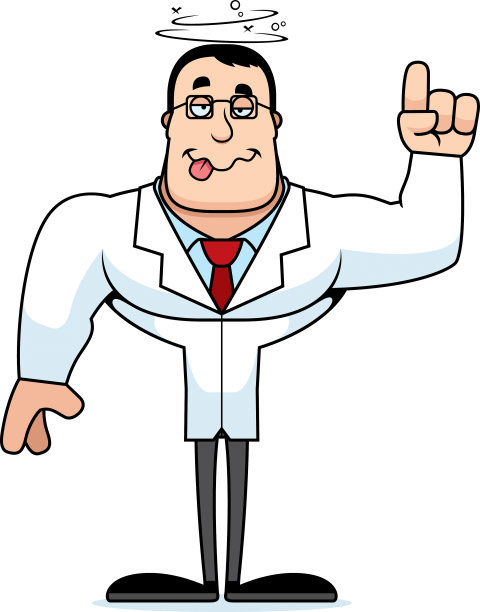 卡通喝醉了科学家图片下载