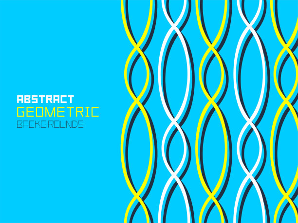 带有波浪的几何背景图片下载