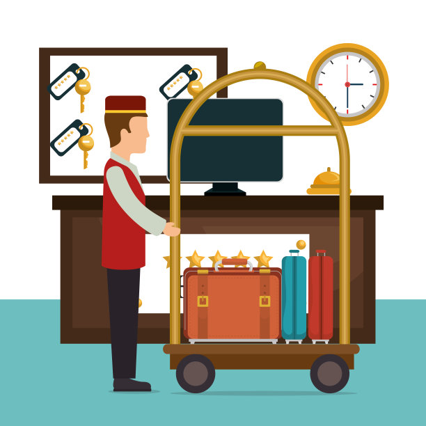 在酒店工作的服务生图片下载