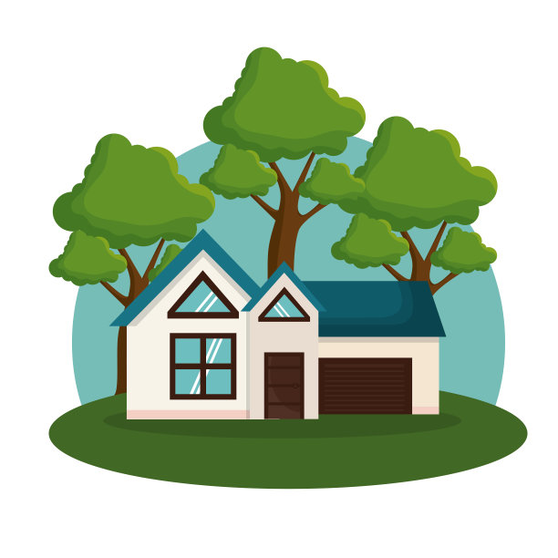 房屋外立面图标图片下载