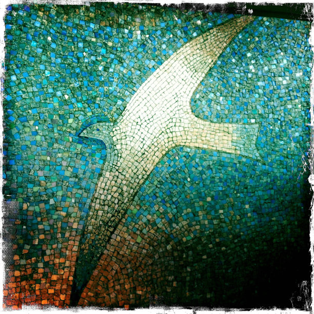 石雕鸟马赛克图片下载