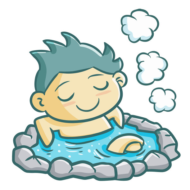 人们在热水中洗澡图片下载