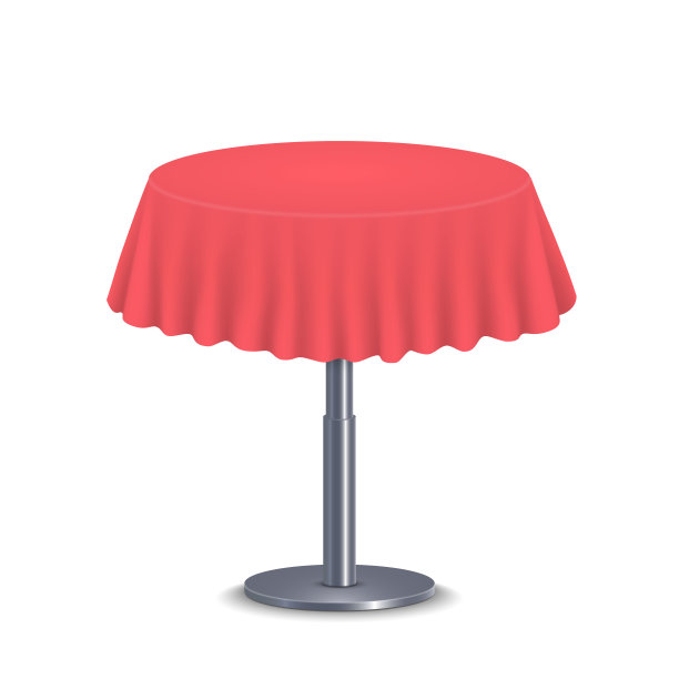 餐桌上的圆台布图片下载