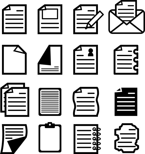 黑纸图标集图片下载