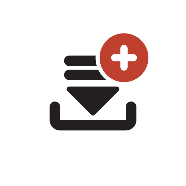 下载图标，带有添加标志的箭头图标。下载图标和新的，加上，积极的符号图片下载