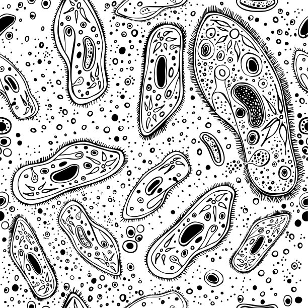 滴虫手绘图案图片下载