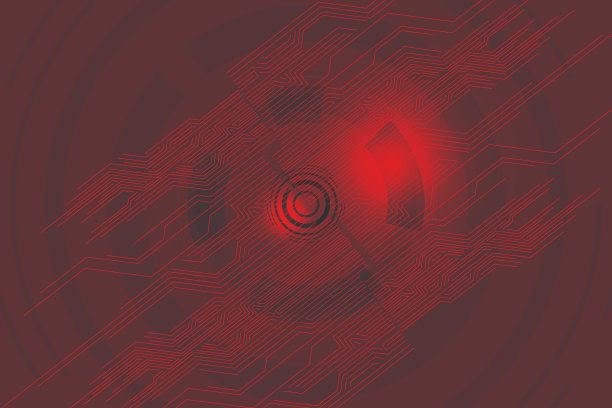 抽象的未来主义的眼球在电路板上图片下载