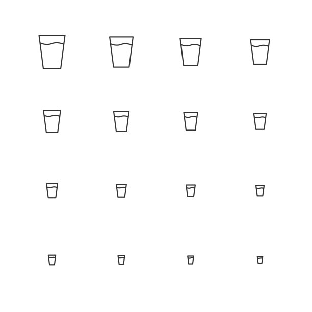 玻璃水的图标-多尺度线系列图片下载