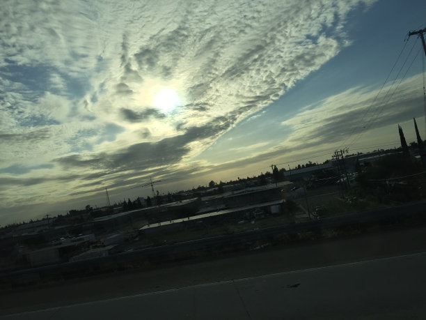 多云的日落图片下载