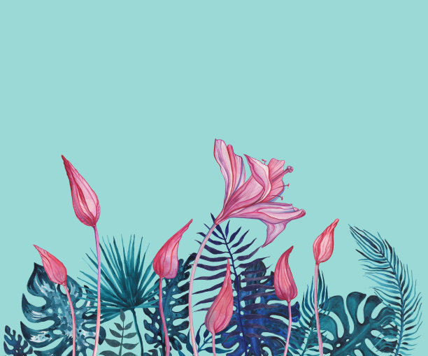 手绘抽象花图片下载