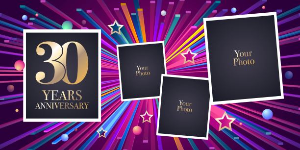 30周年纪念向量图标图片下载