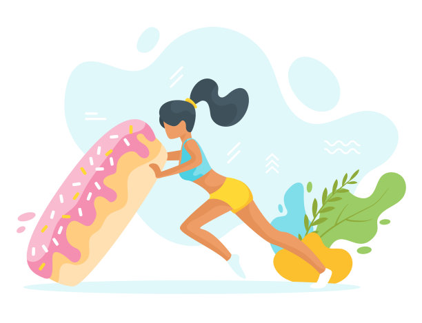 女人翻转大甜甜圈图片下载