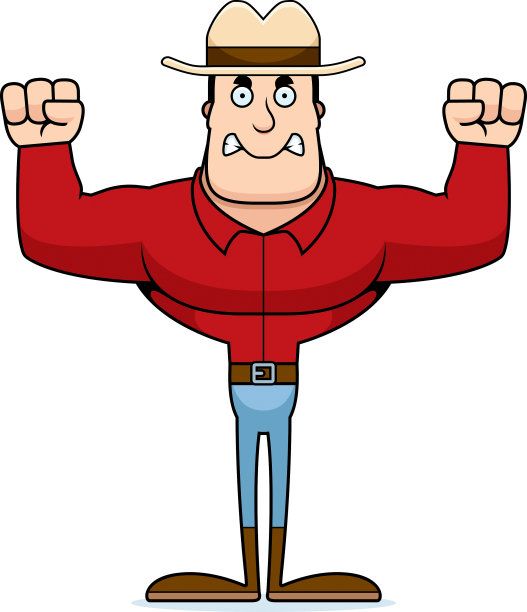 卡通愤怒的牛仔图片下载