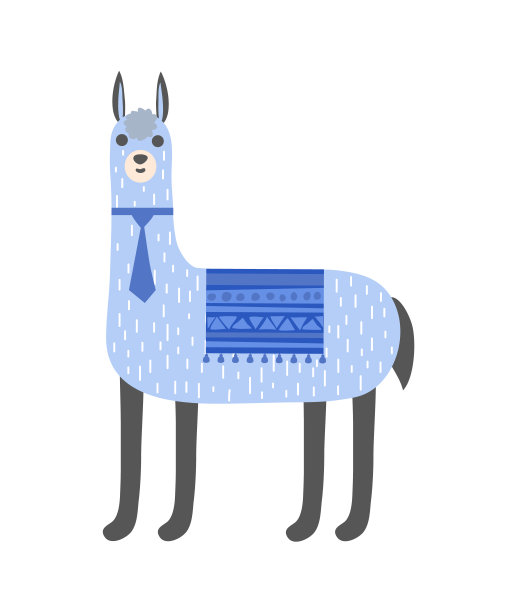 可爱的系着领带的骆驼男孩。孤立在白色背景上。矢量插图。图片下载