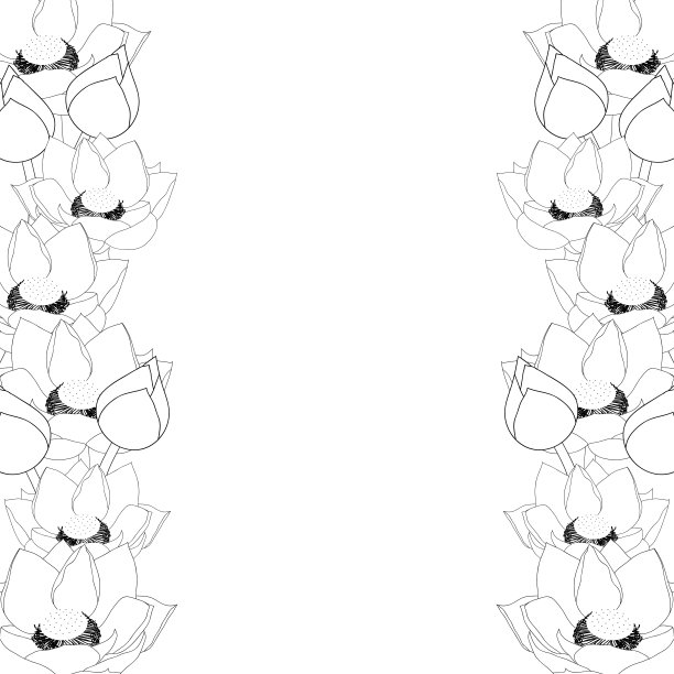 印度莲花轮廓边界图片下载